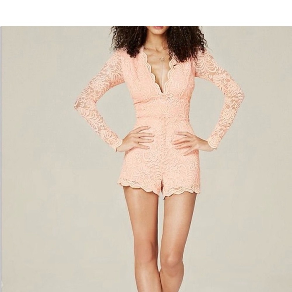 Chic Lace Pink romper